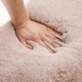 thumbnail image 2 of Round Rabbit Fur Cushion Cover Without Core Khaki Diameter 40cm Cotton, 2 of 5