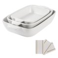 thumbnail image 1 of Fakafa Ceramic Casserole Dishes Set of 3, Stoneware Baking Pans for Oven, Rectangular Lasagna Dish & Bakeware Set (14.7&acirc;&acirc;, 1 of 7