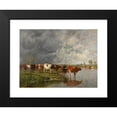 thumbnail image 2 of Eugène Boudin 24x18 Black Modern Framed Museum Art Print Titled - Flock for a Drink (1880-1895), 2 of 5