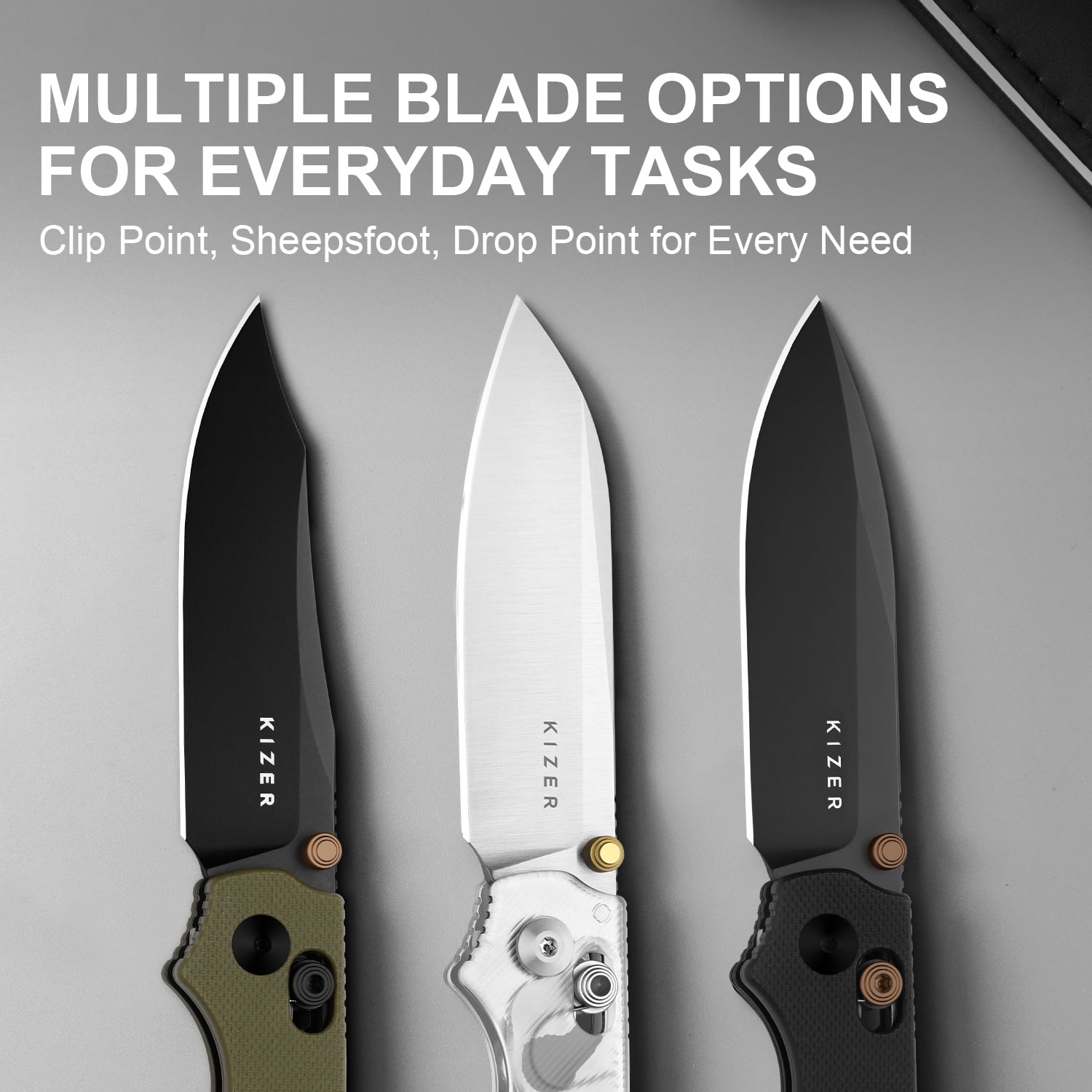 Kizer Pokiman CS EDC Folding Pocket Knife AEB-L Blade Acrylic Handle V3789A5
