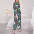 thumbnail image 3 of Honeii cute Skull organ print Women's Pajama Sets Long Sleeve Button Down Sleepwear Nightwear Soft Pjs Lounge Sets-Medium, 3 of 7