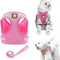 thumbnail image 1 of Escape Proof Cat Dog Harness And Leash Set Breathable Lightweight Jacket With Reflective Stripe Step-in Cat Vest Harness For Outdoor Walking Training, 1 of 5