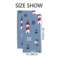 thumbnail image 3 of GZHJMY Lighthouses Seamless Pattern with Waves, Bath Shower Towels Set of 2 for Bathroom -Soft Microfiber Hand Towel Absorbent Soft Decorative Face Towel for Kids 30 x 15 inch, 3 of 6
