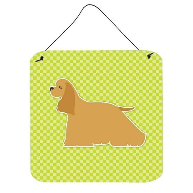 Cocker Spaniel Damier Vert Impressions Murales Ou de Porte