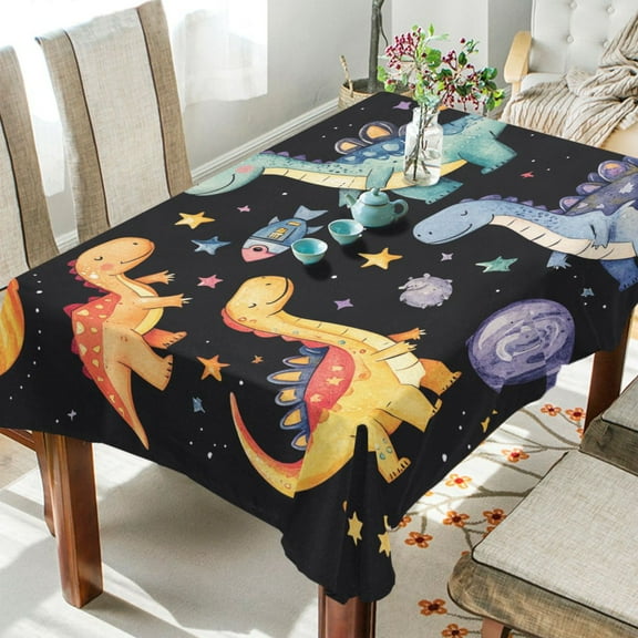 BZSMCE Square Tablecloth Cute Dinosaur Pattern Tableclothes