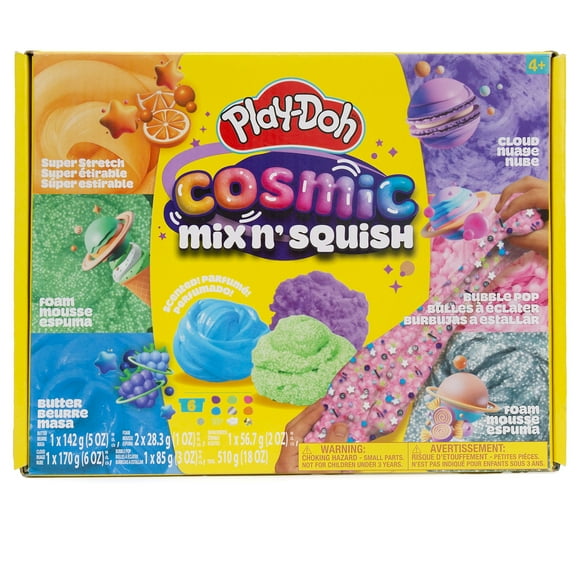 Play-Doh Cosmic Mix & Squish Variety Compounds - Cloud, Butter, Foam, Bubble Pop, Super Stretch