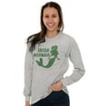 thumbnail image 5 of St Patrick's Day Irish Mermaid Women's Long Sleeve T Shirt Brisco Brands L, 5 of 6