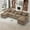 Brown, variant on Wiilayok U Shaped Cloud Couch Modular Sectional Sofa 132" Extra Deep Comfy Corduroy Double Chaise Lounge, Central Console w/ Dual USB-C & A Ports, Cup Holders, Beige