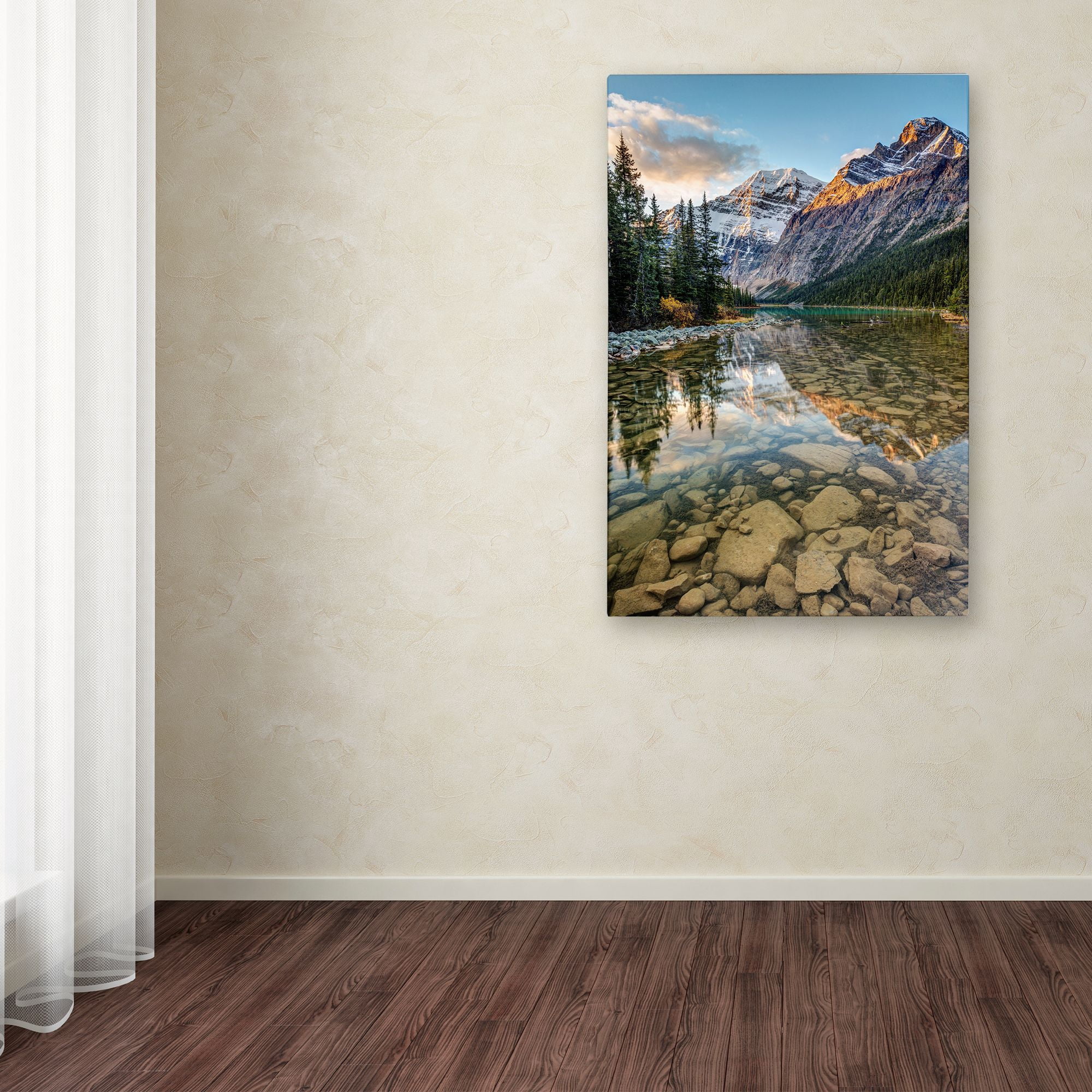 Trademark Fine Art 'Mount Edith Cavell Sunrise' Canvas Art by Pierre Leclerc