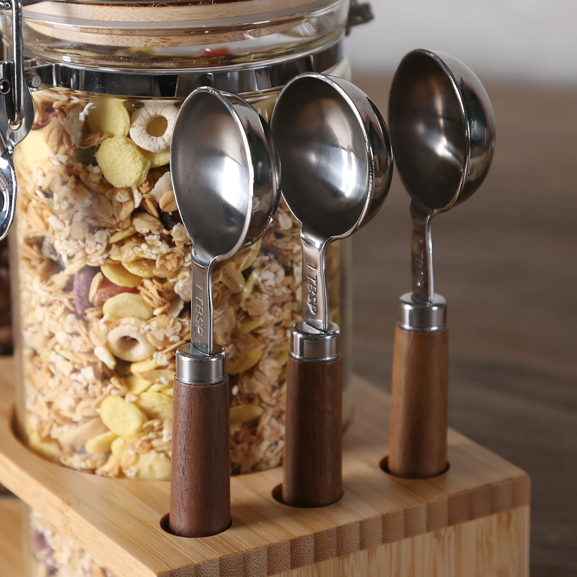 Stainless Steel Airtight Coffee Container With Spoon Storage - Temu