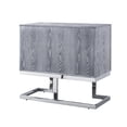 thumbnail image 6 of Nicole Miller Miliani Accent Cabinet Oak Veneer Finish Polished Stainless Steel Base, Grey Oak/Chrome, 6 of 11