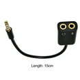 thumbnail image 5 of 3.5mm Audio Splitter Cable Small Compatible Plastic Practical Audio Adapter for Mic,Black, 5 of 7
