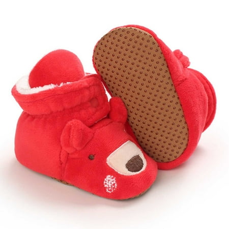 

Christmas Clearance! SuoKom Christmas First Walker Baby Boys Girls Shoes infant Toddler Winter Warm Footwear Bootsnewborn Xmas Prewalker Boots