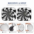 thumbnail image 4 of Lsque 3D Vortex Illusion 2 PCS Windshield Sun Shade | CarFoldable Window Covers | Car Accessories Reflect UV for Universal Cars SUV Truck | Small, 4 of 7