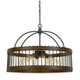 thumbnail image 2 of Cal Lighting Cantania 36" 6-Light Metal Pendant Fixture in Dark Bronze/Brown, 2 of 2