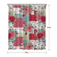 thumbnail image 5 of Pioneer Flower Floral Print Pattern Shower Curtain 72"x84" ,Bathroom Decorative Shower Curtains Set with 12 Hooks,Modern Waterproof Washable Shower Curtain, 5 of 6