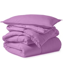EASYCOT Luxurious Feather Down Alternative Comforter, Hotel Collection Duvet Insert Comforter for All Season,100% Soft Egyptian Cotton Shell with Corner Tabs 300 GSM Purple , Twin