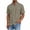 Khaki, variant on Akmaiox Dress Shirts for Men Short Sleeve Button Down Henry Collar Work Shirts Vintage Wash Lightweight Comfy Business Casual Fashion Blouses with Pockets S-2XL