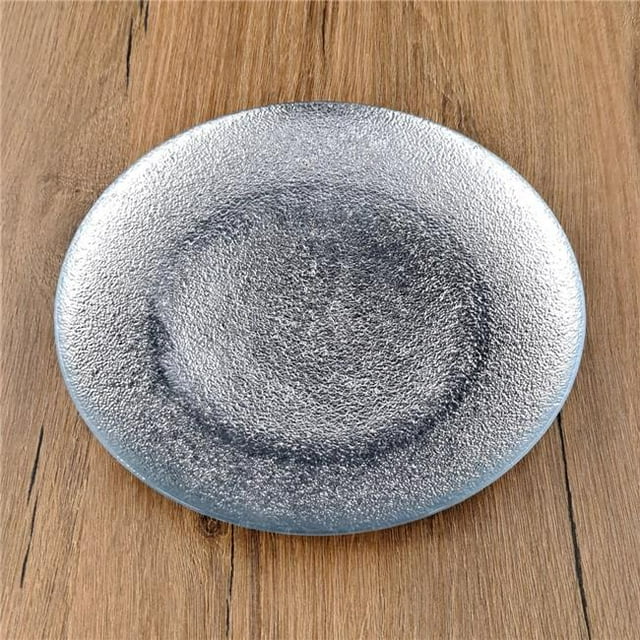Red Pomegranate Collection 0971-2 8.25 in. Aura Salad Plate, Silver