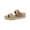 Medium Natural, variant on Earth Womens Colla Leather Wedge Slide Sandals