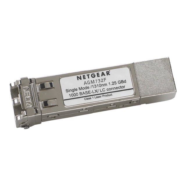 NETGEAR ProSafe AGM732F - SFP (mini-GBIC) transceiver module - 1GbE - 1000Base-LX - LC single-mode - up to 6.2 miles - for NETGEAR GSM7224, M4300-28G-PoE+