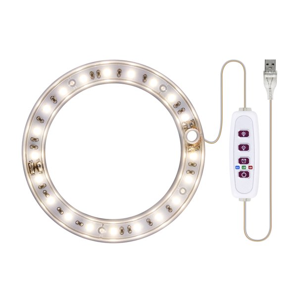Injueey Invernadero USB IP20 Control de línea a prueba de agua LED Grow Light Flor de interior Suculenta Temporizador Lámpara de cultivo de plantas Jardín y Patio 1 cabeza de luz solar Injueey HA011800-01B