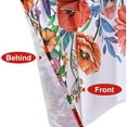 thumbnail image 5 of Alishomtll Valance Curtains Blossom Floral Print Window Curtain Valance Rod Pocket, 52W" x 18L",White, 5 of 7