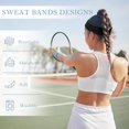 thumbnail image 5 of Daletu 4 Pack Cotton Terry Sweat Headbands for Men & Women, Absorbent Sports Headbands for Running, Gym, Basketball, Tennis, 5 of 7