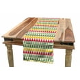 thumbnail image 1 of Retro Table Runner, Colorful Triangles Sharp Edged Geometric Shapes in Horizontal Line, Dining Room Kitchen Rectangular Runner, 3 Sizes, by Ambesonne, 1 of 2