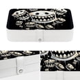 thumbnail image 4 of Tiny Teeth Decorative PU Leather Earring and Jewelry Organizer Box with Removable Compartment, Portable, 4 of 6