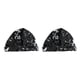 thumbnail image 3 of Advancent Gorros de ducha Estampado de flores Impermeable Reutilizable Elástico Universal Largo Sombrero corto Mujeres Niñas Cocina Estampado Negro 2piezas, 3 of 6