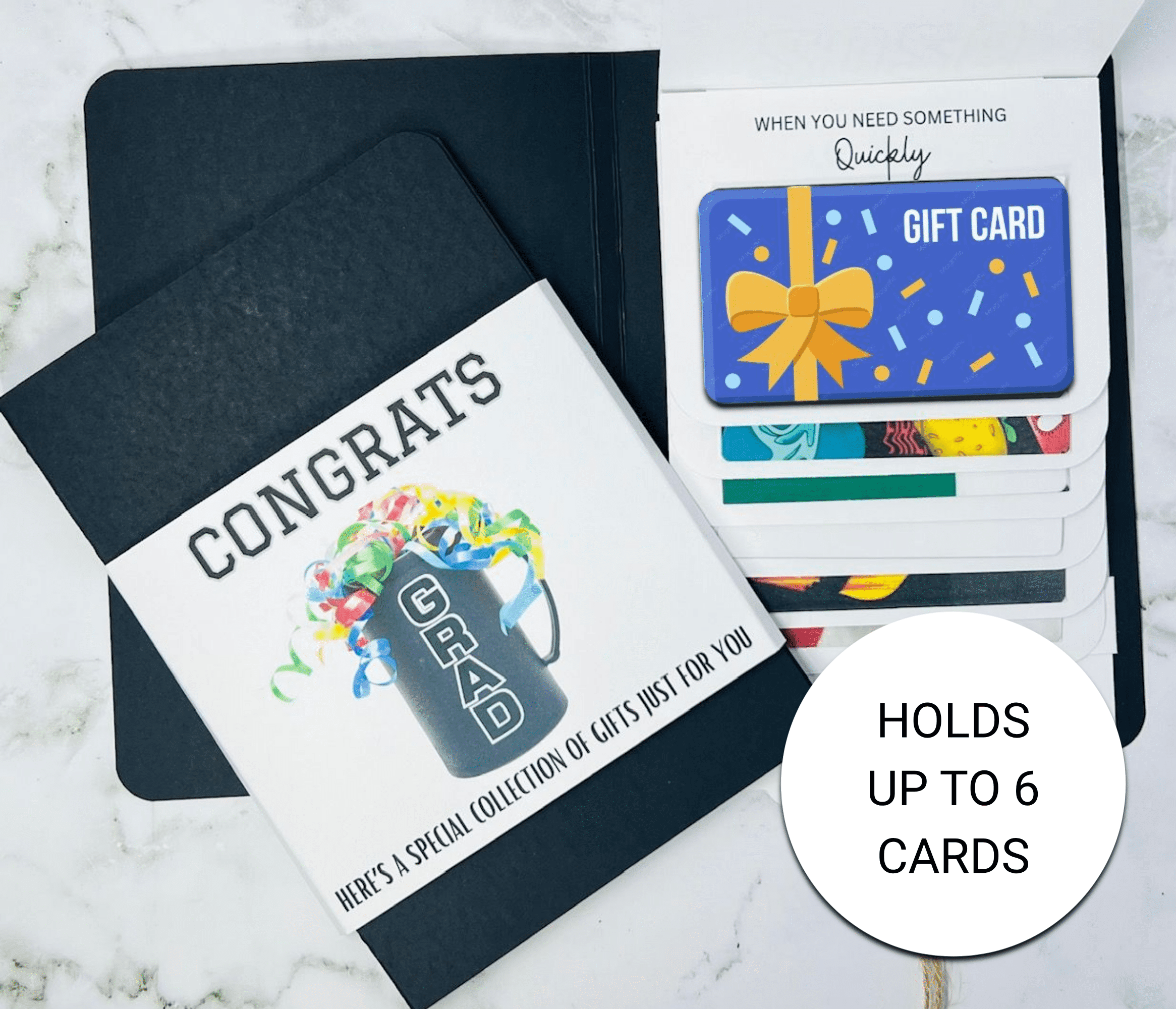 flexible gift card options for new grads D24TIME Graduation Cards Class of 2026 Him Her Printable Graduation Gift Card Book,
