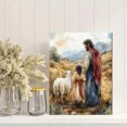 thumbnail image 2 of Qisvanset 12x16 Inch 2D Flat Framed Canvas Art, Jehovah Jireh Pink Floral Bible Verse Home Religious Wall Merch Decor, 2 of 5