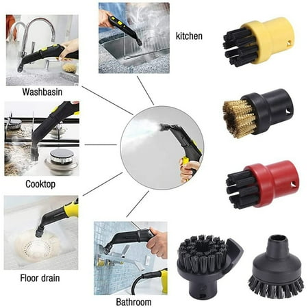 

5 Piece Round Brush Set Nozzle Round Brush for Steam Cleaner SC1 SC2 SC3 SC4 SC5 4 Round Brush