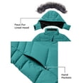 thumbnail image 6 of ZSHOW Girls' Winter Jacket Long Puffer Jacket Windproof Snow Winter Coat Teal Blue 14/16, 6 of 9