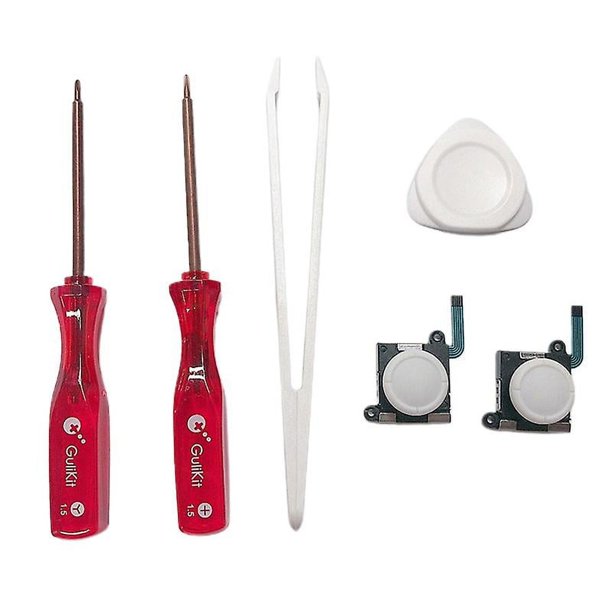 Kit de herramientas de reparación de controlador de juego 6 en 1, Sensor de Joystick analógico 3d, destornilladores cruzados Y basculantes con pinza para Ns Swicth