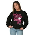 thumbnail image 5 of Whoever Believes Has Eternal Life Women Crewneck Sweatshirt Brisco Brands S, 5 of 6