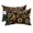 Brown, Gold, Red, variant on Chaise Lounge Headrest Pillow 1 Pack, Middle Century Waterproof Chair Pillows with Insert & Adjustable Elastic Strap for Beach Pool Recliner, Abstract Geometric Colorful Rings Brown Outdoor Pillow