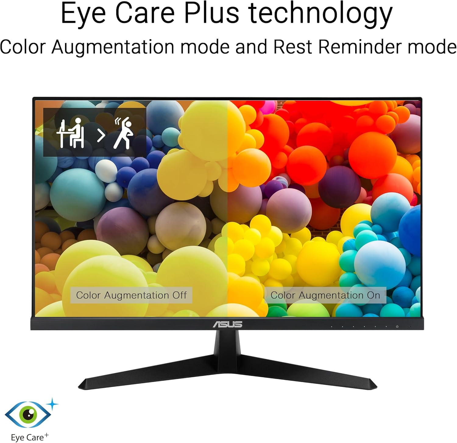 Moniteur de jeu ASUS VY279HGR Eye Care 27 pouces, 16:9 IPS FHD 1 500:1, 1 ms, 250 nits, 120 Hz