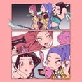 thumbnail image 2 of Juniors KPop Demon Hunters Huntrix Superstars Manhwa Panels Sweatshirt, 2 of 4