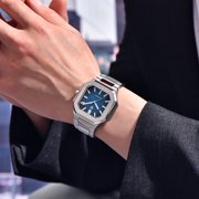 PAGANI DESIGN Men's Quartz Watch 37MM Stainless Steel Sports Waterproof Business Wrist Watch for Men, Synthetic Sapphire, Japan TMI VH31 Movt, PD-YS019