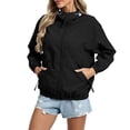 thumbnail image 6 of FDGIU Women's Oversized Hooded Windbreaker Jacket, Full Zip Elastic Cuff Lightweight Casual Coat with Zipper Side Pockets for Hiking Beach Travel Daily Layering, 6 of 8