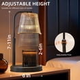 thumbnail image 2 of Candle Warmer Lamp with Timer Adjustable Modern Electric Wax Warmer for Scented Wax, 2×50W Bulbs for Jar Candles, Timer Function & Dimmable Light/Heat, Lamp Candle Warmer for Jar Candles,Lantern Lamp, 2 of 8