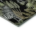 thumbnail image 4 of Addison Rugs Mayfield Washable Tropical Palms & Zebras Midnight Rectangle Rug, 5' x 7'6", 4 of 6