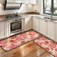 thumbnail image 3 of Kitchen Rugs Sets Of 2,Pioneer Flower Floral Print Pattern Anti Fatigue Kitchen Mat Rugs Non Slip Washable,Decorative Kitchen Floor Mats for Kitchen,Sink,Laundry,17"x47"+17"x47", 3 of 5