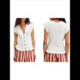 thumbnail image 3 of Blusa de Corta con Botones y Dobladillo con Volantes para Mujer, Estilo Bohemio Y2K, Estilo Cárdigan con Ribete de Encaje, para Verano S, 3 of 7