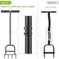 thumbnail image 5 of Lawn Coring Aerator, Manual Lawn Aerator, 4 Stainless Stee Corer Plug Aerator with Soft Rubber Grip, Pre-Assembled Manual Grass Aerating Tool & Cleaning Hand Tool for Improving Lawn Health, 5 of 14