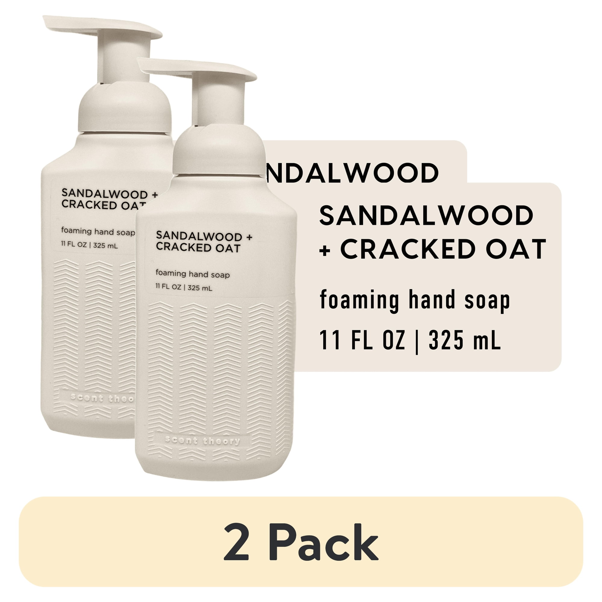 (2 pack) Scent Theory Foaming Hand Soap, Sandalwood and Cracked Oat, 11 fl oz