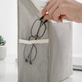thumbnail image 2 of FNNMNNR Wall Hanging Organizer Bag Hanging Storage Canvas Basket with Side Mesh Pocket Decorative Organizer Bin for Home, 2 of 5