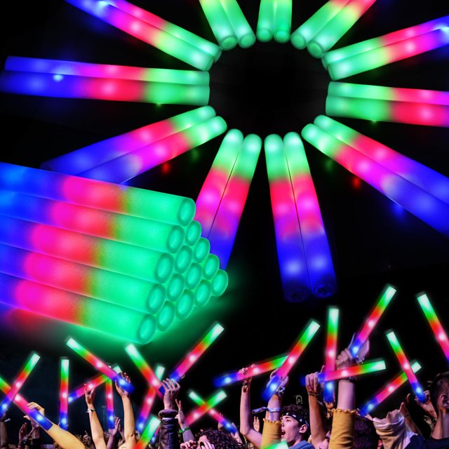 Barras luminosas de espuma SHQDD46 unidades con 3 modos de parpadeo colorido